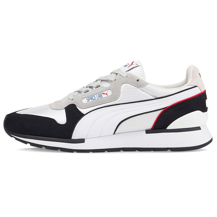 Puma Space Lab Mesh Suede Retro Sports Low-Top Lifestyle Shoes Unisex Sneaker Gray Black Red 383158-01