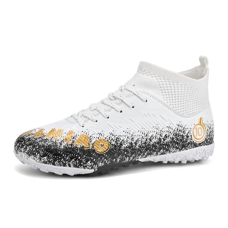 Кроссовки тренировочная игра 2025 высокие футбольные бутсы сломанные шипы трава студенты длинные шипы детские новые мужские и женские