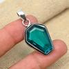 Aqua Apatite Gemstone 925 Solid Sterling Silver Jewelry Handmade Pendant For Her