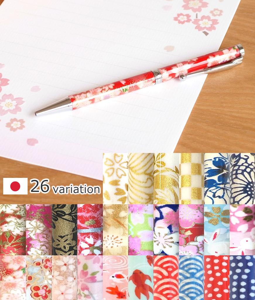 Mino Washi Ballpoint Oil Thin Japanese Made In Twist Luxury Yuzen Craftsman 32 Types Light Pen, Based, 0.7 Shaft, Pattern, Japan, Type, Pattern,