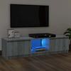 VidaXL TV Cabinet with LED Lights Sonoma Grey 120x30x36 Cm, TV Stand with LED Light, TV Stand, Media Cabinet 815709