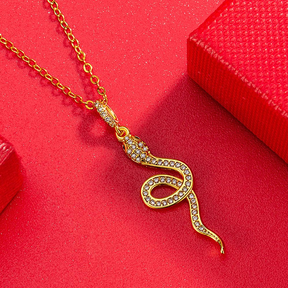 Natal Year Necklace Female Xiaohongshu National Style Versatile High Design Spirit Snake Small Snake Necklace
