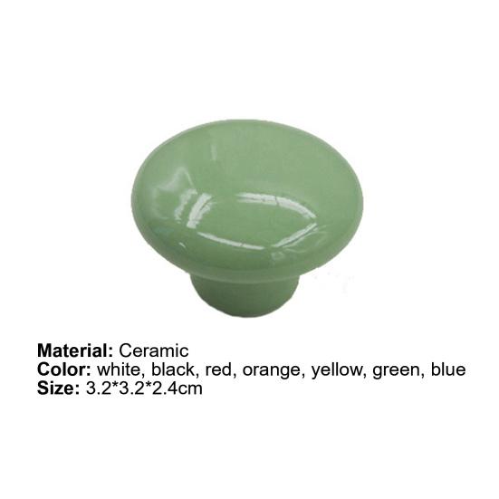 Красочные керамические ручки шкафа 32 мм, круглые антикоррозийные аксессуары, гладкие ручки ящика для шкафа