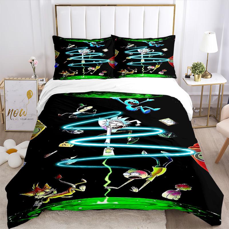 Space Adventure Characters Print 3Pcs Bedding Setduvet Cover With 2 Bedropillowcase Home Birthday Gift