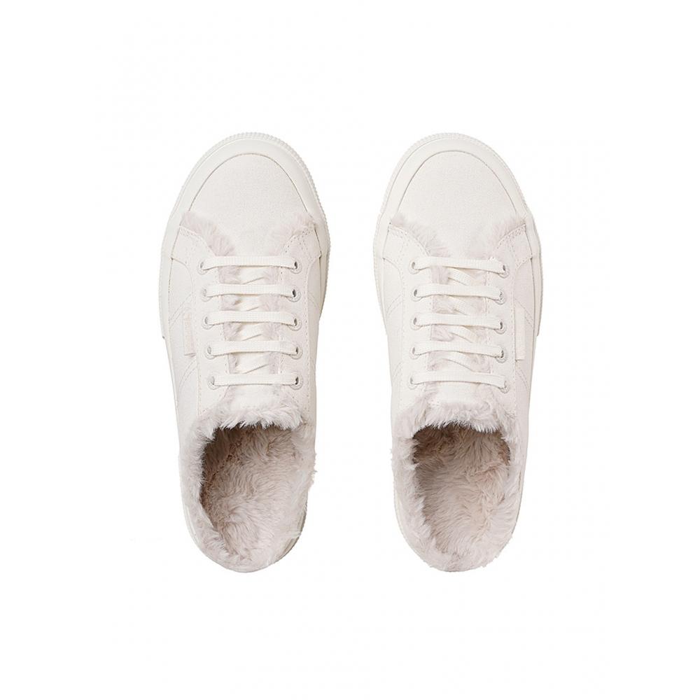 Меховые мюли Superga S00gzm0a4p Superga 2402 цвета слоновой кости
