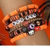 6pcs Halloween Decoration Bracelet with Pumpkin, Bat, and Ghost Pendants, Roleplaying Party Decoration giftHalloween Decorations