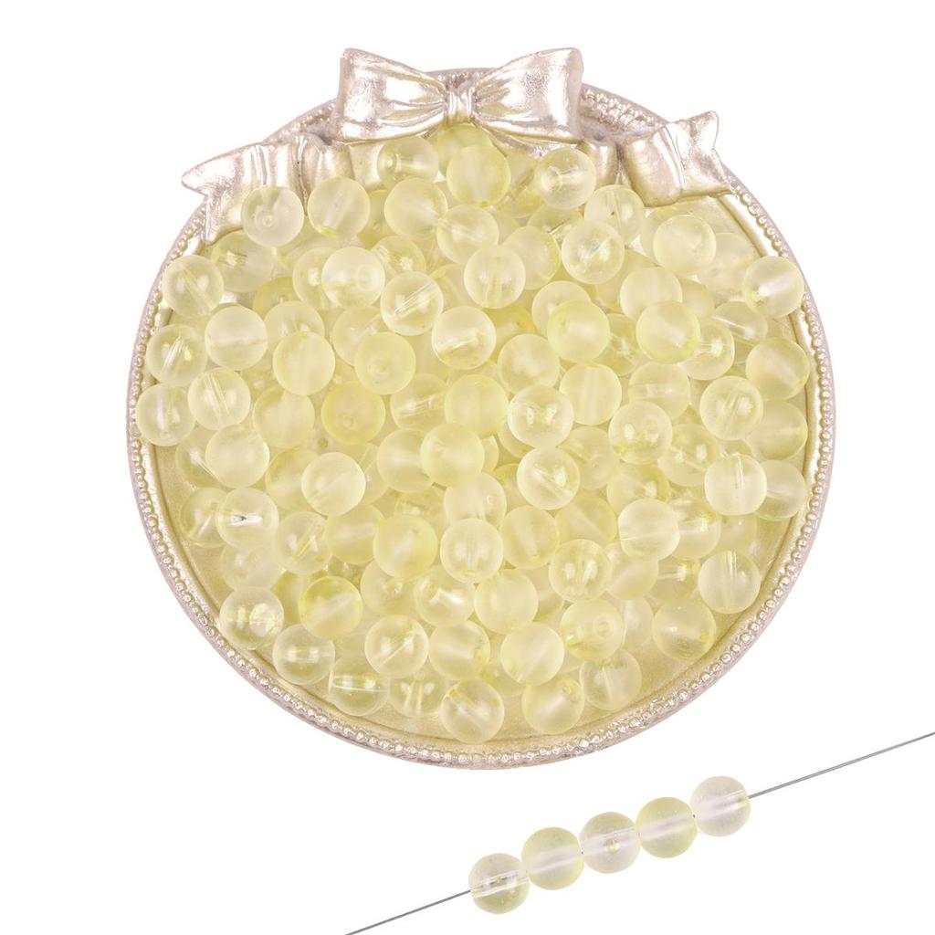 50Pcs 8mm Multicolor Transparent Frosted Glass Loose Beads With Gold Foil For Jewelry Decoration Making DIY Necklace Bracelet Earring