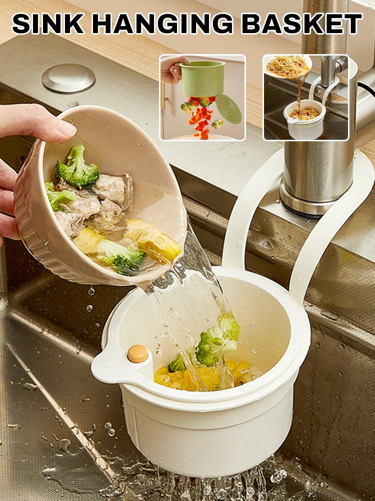 1 шт. Креативная подвесная корзина-сито для раковины, открывающаяся нижняя крышка, быстрое сливание, фильтр для кухонных отходов, многофункциональная, съемная