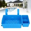 Poolside Storage Basket Thickened Swimming Pool Hanging Basket with Cup Holder for 2.3in Or Less Top Rail for Drinks Towels