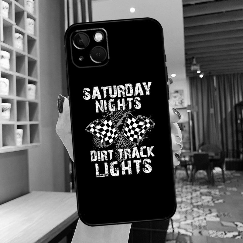 Checked Flag Racing Car Phone Case For iPhone 11 12 13 14 15 16 Pro Max mini Back Cover For iPhone XR X XS Max Plus