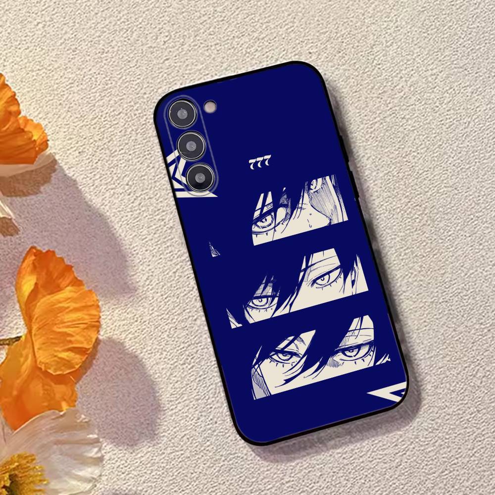 Аниме B-Blue L-Lock Чехол для телефона для Samsung Galaxy A73,A72,A71,A70,A53,A52,A51,Мягкий силиконовый черный чехол
