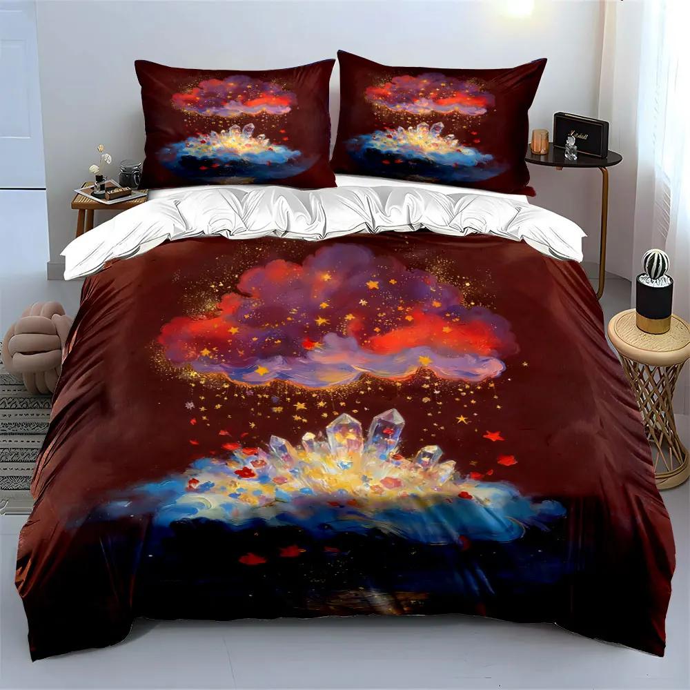 "Fantasy Crystal Sky Decoration Set" Soft Comfortable Duvet Cover Bedding Set Included 1*Duvet Cover & 2*Pillowcases, gift