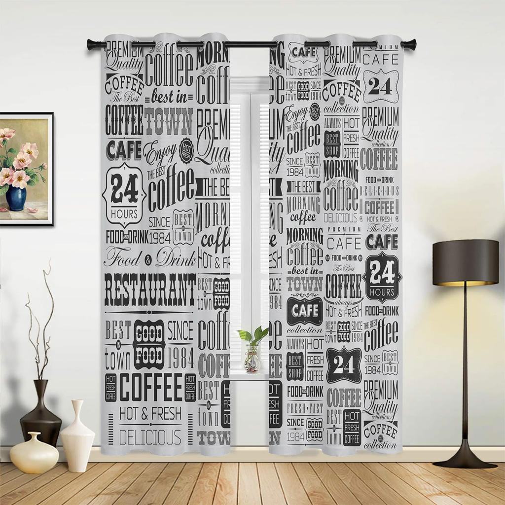 Кофейная чашка, торт, конфеты, современные шторы для зала, гостиной, кухни, спальни для мальчиков и девочек, длинные шторы для окон, декор для дома