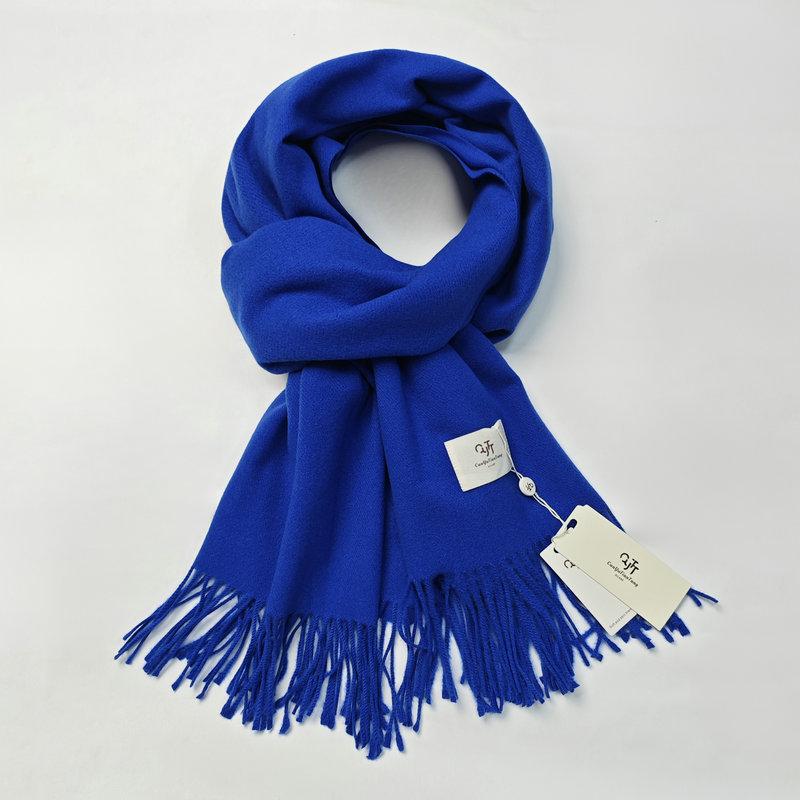 111G однотонный шарф из имитации кашемира красного цвета, корейская версия, осень и зима, новый, простой и универсальный, однотонный, утолщенный, теплый, с бахромой, шаль