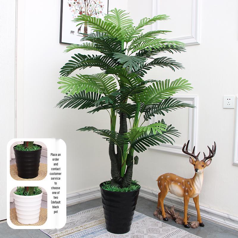Большая искусственная пальма «Рыбий хвост» напольная | Комнатная искусственная зелень для декора гостиной