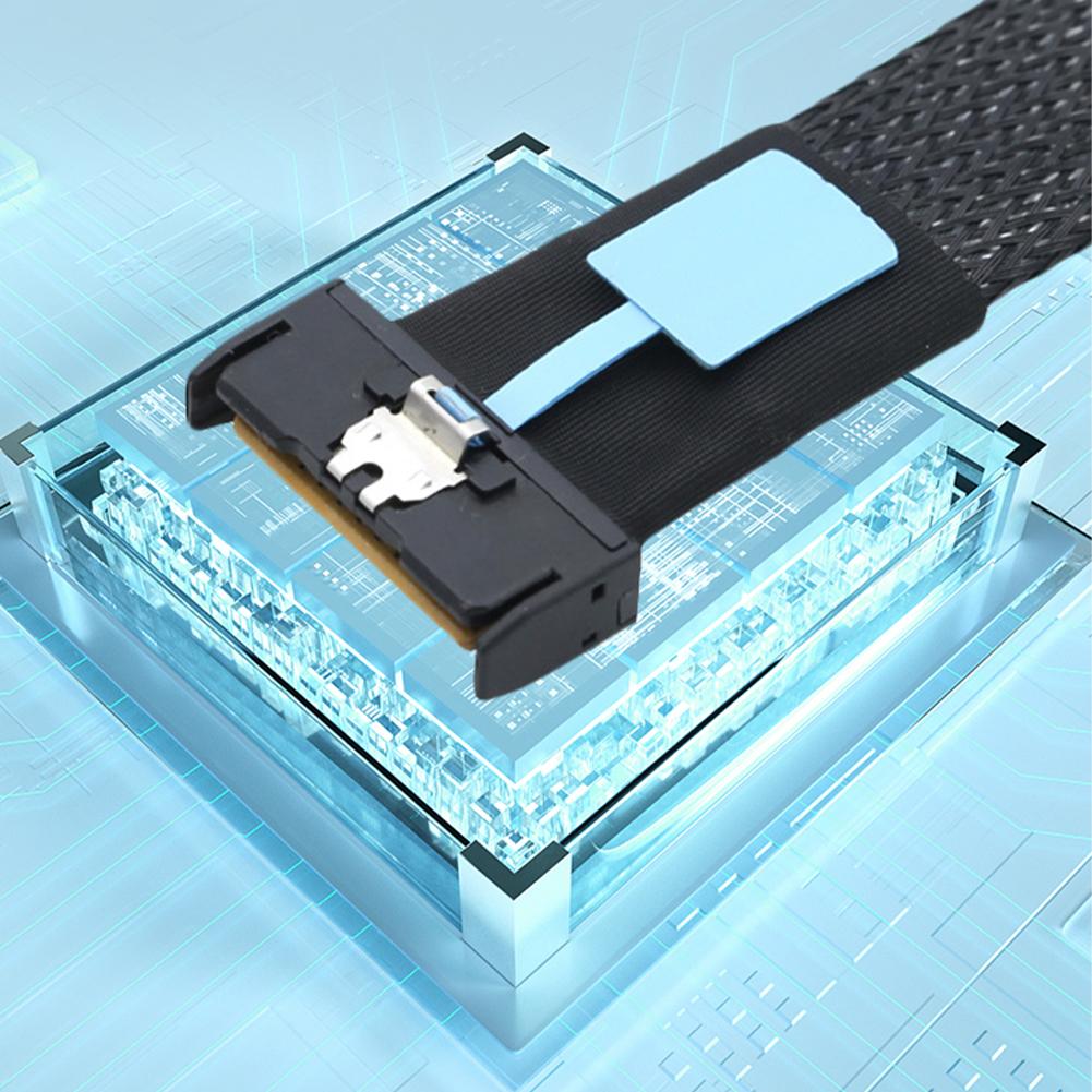 Кабель MCIO 8i 74P Slimline SAS To 2-SFF-8643 Кабель-адаптер PCIE5.0 Кабель-адаптер для сервера 32 ГТ/с Высокоскоростной кабель-адаптер для сервера