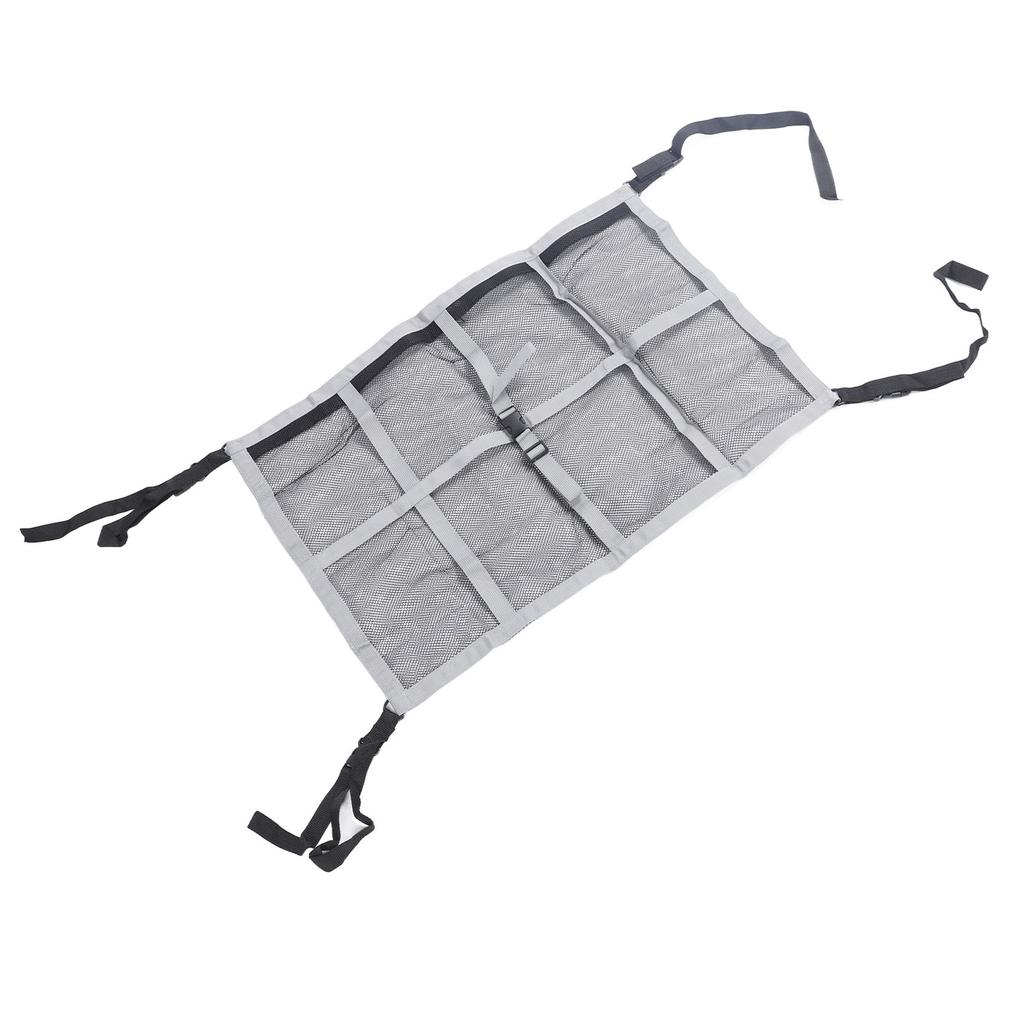 Mesh Car Roof Storage Organizer Multifunctional Double Layer Strengthen Load Bearing Ceiling Cargo Net for Truck SUV L