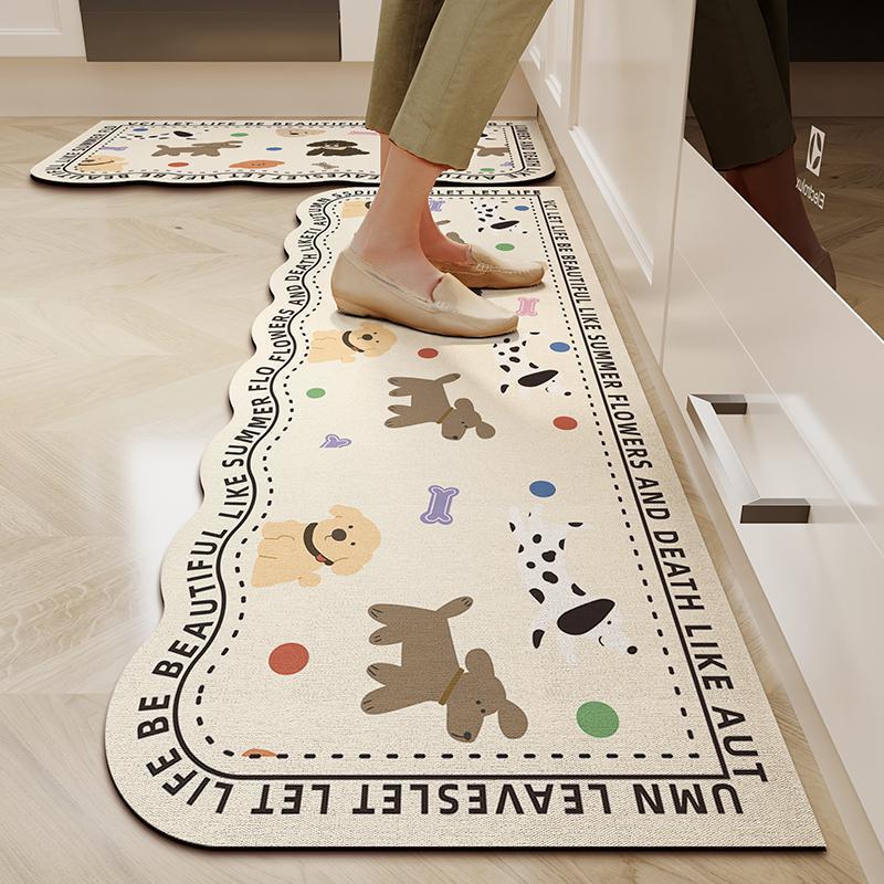 Нескользящий кухонный коврик из диатомовой грязи, супервпитывающий коврик для пола, длинные ковры для спальни и кухни, коврик для ванной комнаты и входной двери