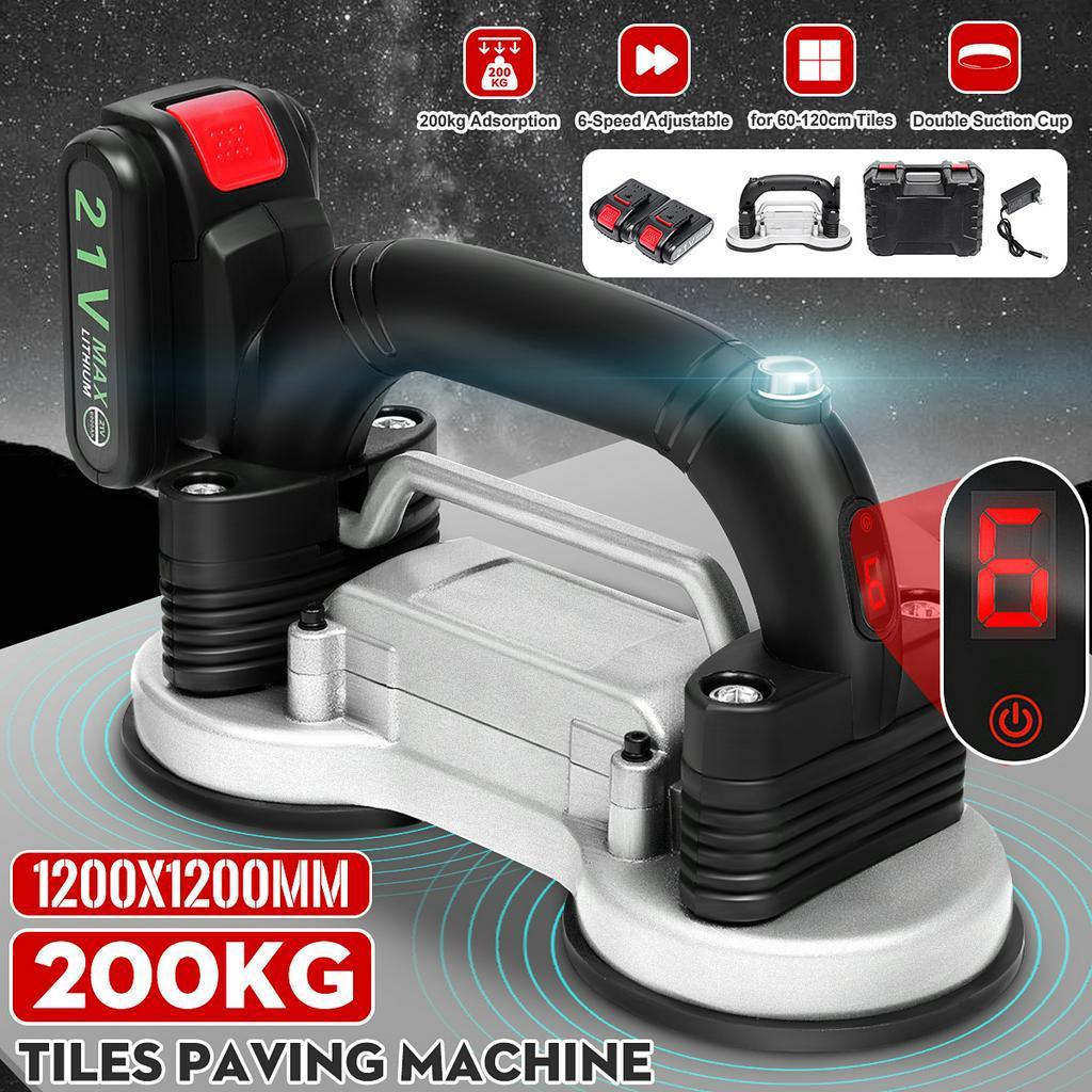 21 В 6 скоростей Вибратор для укладки плитки с присоской Светодиодная подсветка 120x120 см Машина для укладки керамической плитки