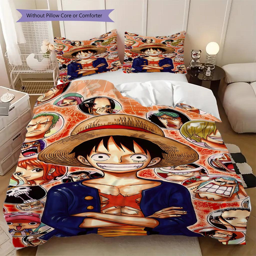 One Piece Anime Soft and Comfortable Duvet Cover, Children's Bedding Set Gift, Various Sizes Available LXR153