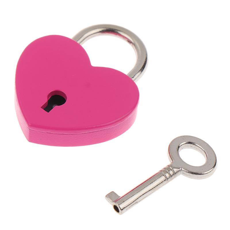 Замки для багажа в форме сердца, аппаратные замки с замком для шкатулки для драгоценностей, дневника