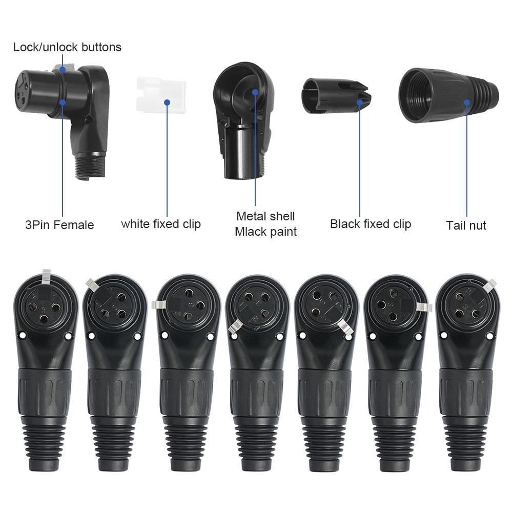 3-контактный регулируемый разъем XLR «папа/мама», разъем «папа-мама», разъем для микрофонного аудиокабеля, разъем для аудиокабеля микрофона и динамика