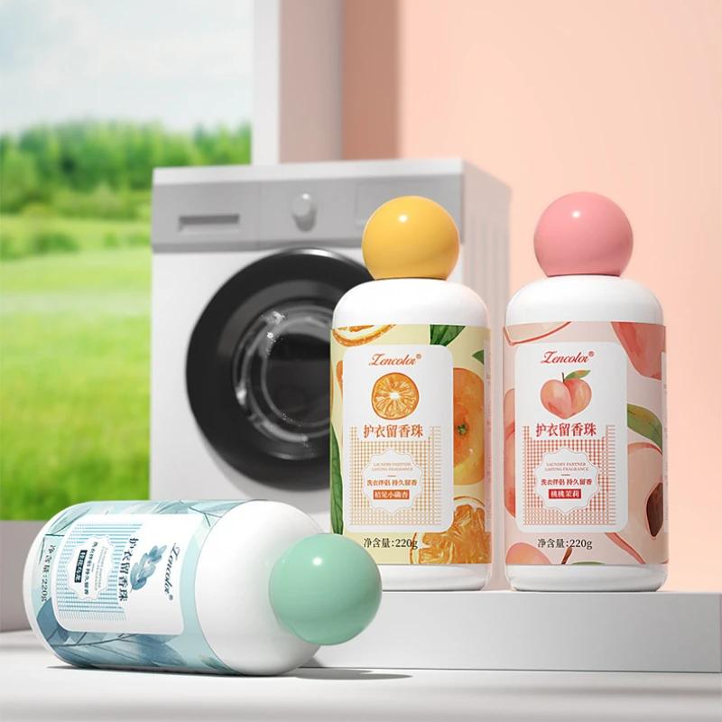 220г Ароматические гранулы для стирки трех ароматов, Долговечное удаление запаха, Смягчение и защита одежды, Незаменимы для семей