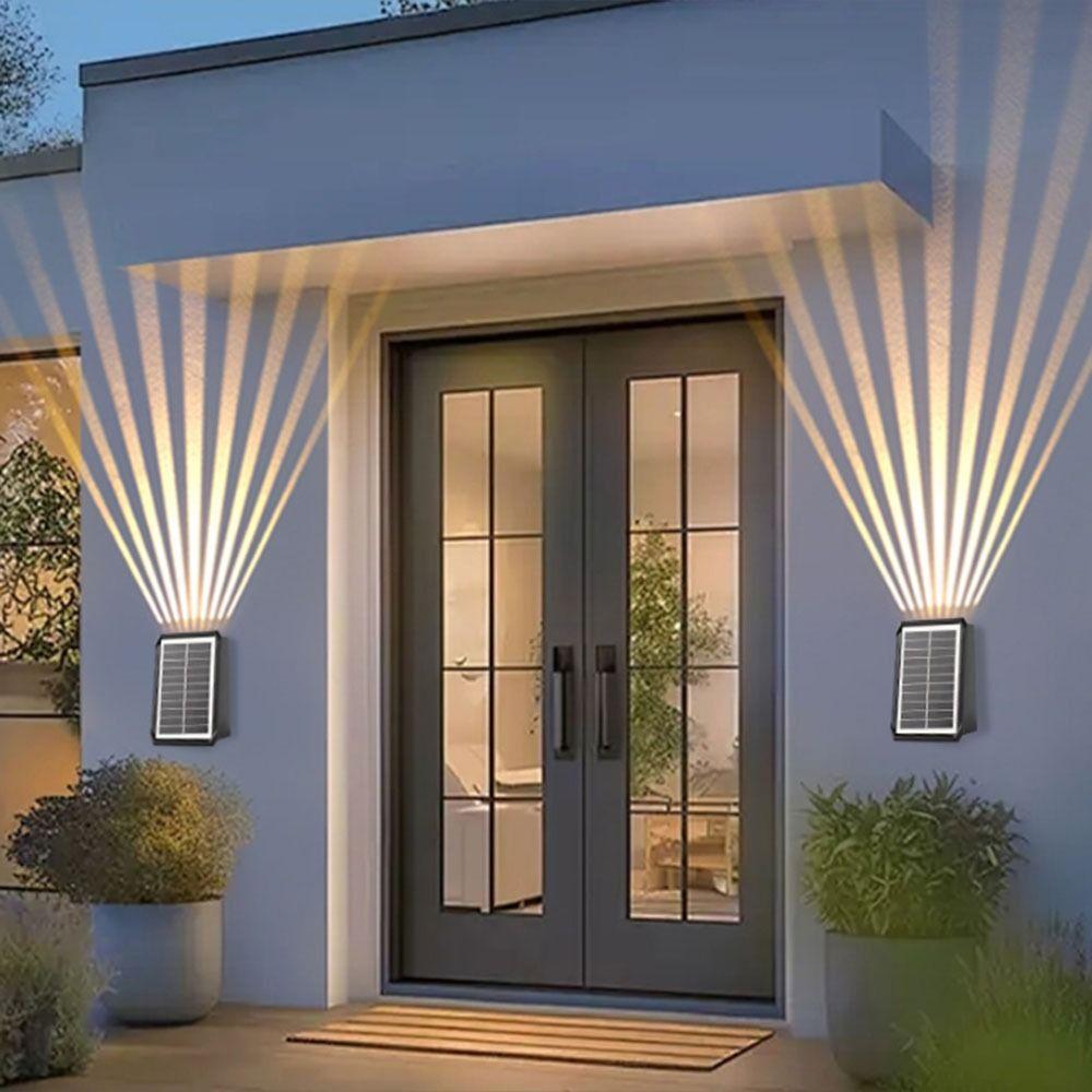 IP65 Waterproof Solar Wall Lamp Automatic Lighting Atmosphere Decoration Spotlights  Porch