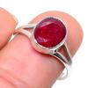 Красный Рубин(Смоделированный) Кольцо из серебра 925 пробы с драгоценными камнями ручной работы S.9 D6v88