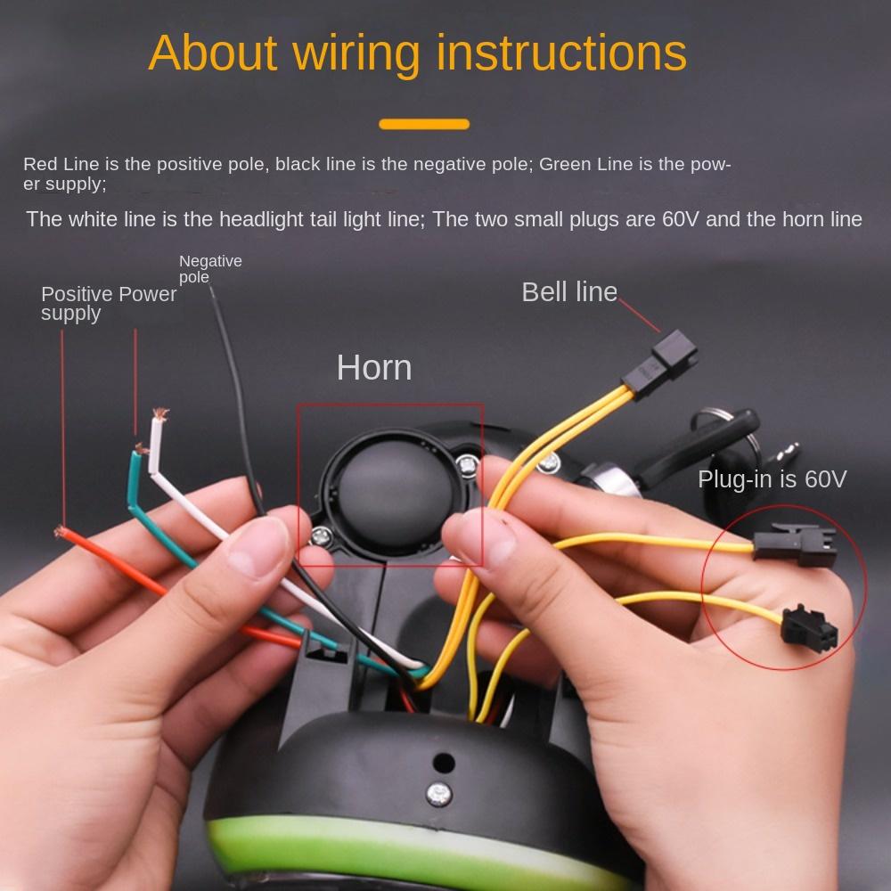 Статус Аксессуары для велоспорта E-Bike Instrument 3W Освещение Электрический велосипед Индикатор Звуковой сигнал Свет