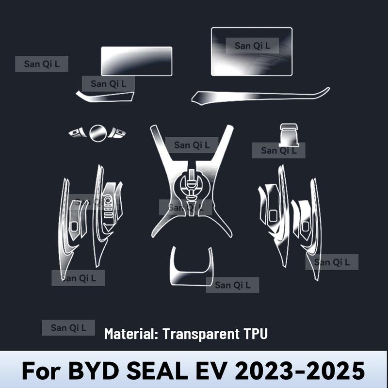Interior TPU for BYD SEAL EV 2024 2025 Protective Film Cover Anti-Scratch Gearbox Panel Navigation Screen Automotive