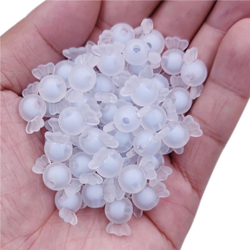 100Pcs 17mm Matte Candy DIY Craft Beads For Jewelry Making Double Layer Pendant Necklace Bracelet Wholesale