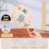 Silk Fan DIY Material Kit Frame Decoration Accessories Children's Handmade Ancient Style Round Fan Intangible Cultural Heritage Team Building Activity