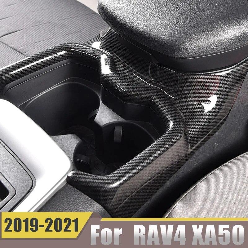 Для Toyota RAV4 RAV 4 XA50 2022Автомобильный держатель для стакана с водой с центральным управлением, рамка, наклейка, аксессуары для интерьера