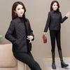 Small Diamond-shaped Lightweight Cotton-padded Jacket for Mothers In Winter with Loose and Thin Short Cotton-padded Jacket for Women