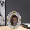 Photo Resin Flower Vintage Oval Picture Hanging Home Decor Retro Style