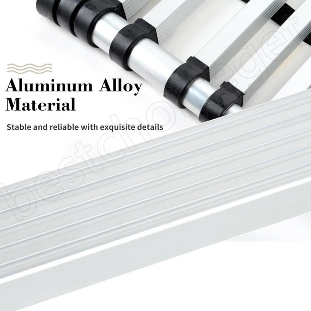 Telescopic Ladder 2.6m-6.2m, Portable Extendable Multi-Purpose Folding Aluminium Ladder Heavy Duty Extension Step