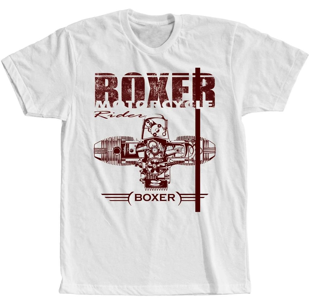 Boxer Motorcycle Engine Motorrad Racing T-Shirt Fashion Short-Sleeve Casual Tee Shirt Men Cotton Tshirt Streetwear Harajuku#Color(1)