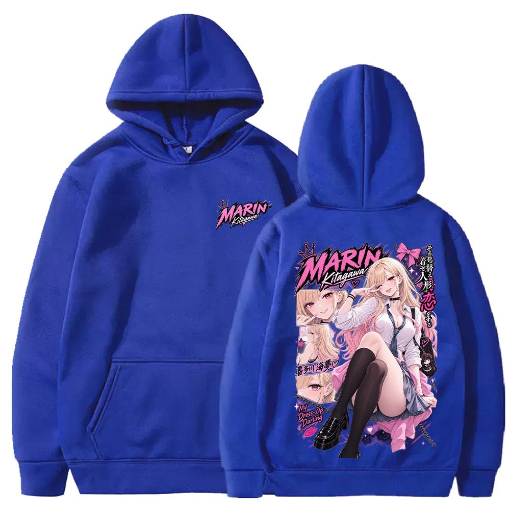 Модные Аниме Марин My‑Dress‑Up Darling Худи Харадзюку Уличная Одежда С Длинным Рукавом Повседневный Флисовый Худи Свитшот Мужская Женская Одежда