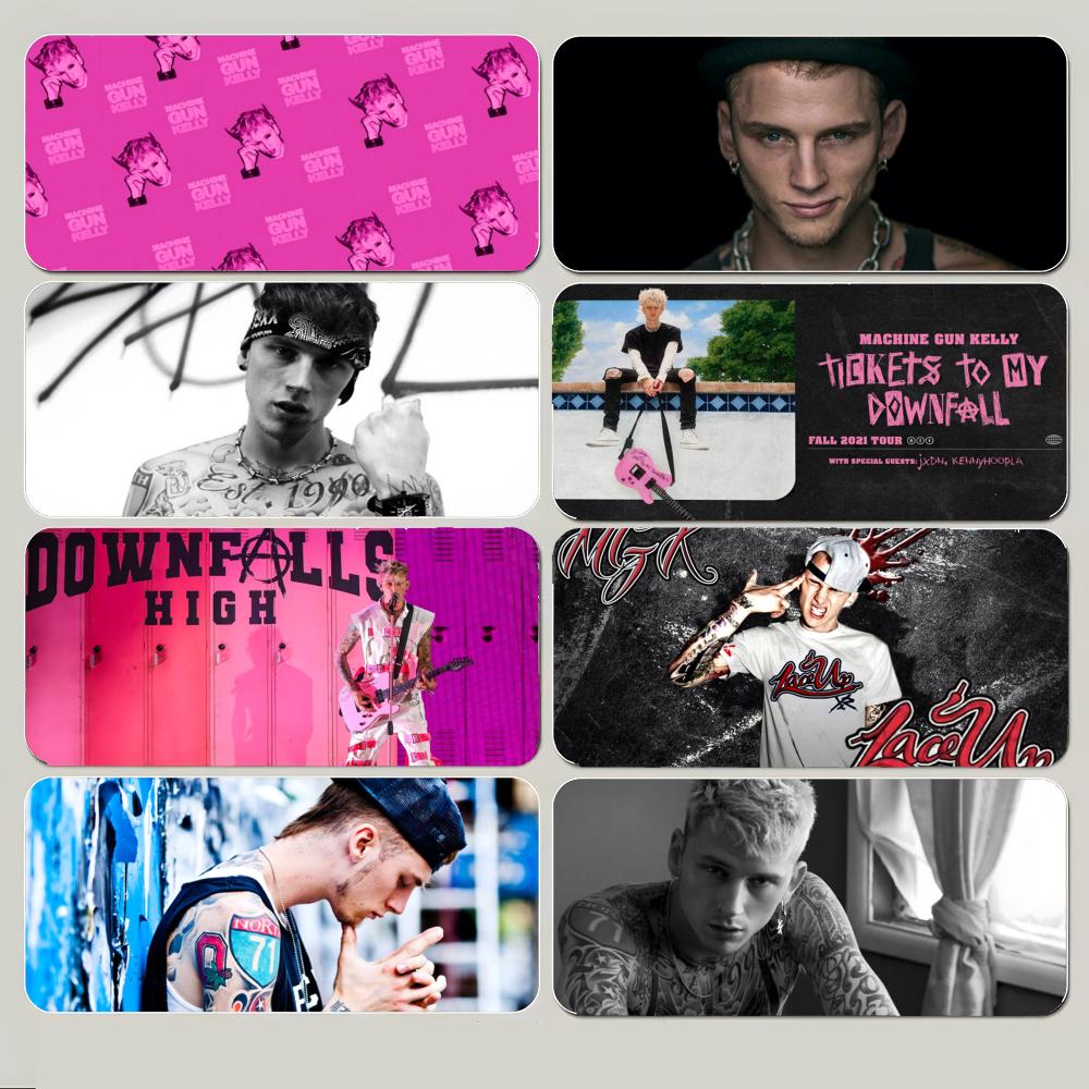 Крутой Популярный Певец Machine Gun Kelly Коврик для Мыши Большой Игровой Коврик для Мыши С Толстым Прошитым Краем Нескользящий Коврик для Стола