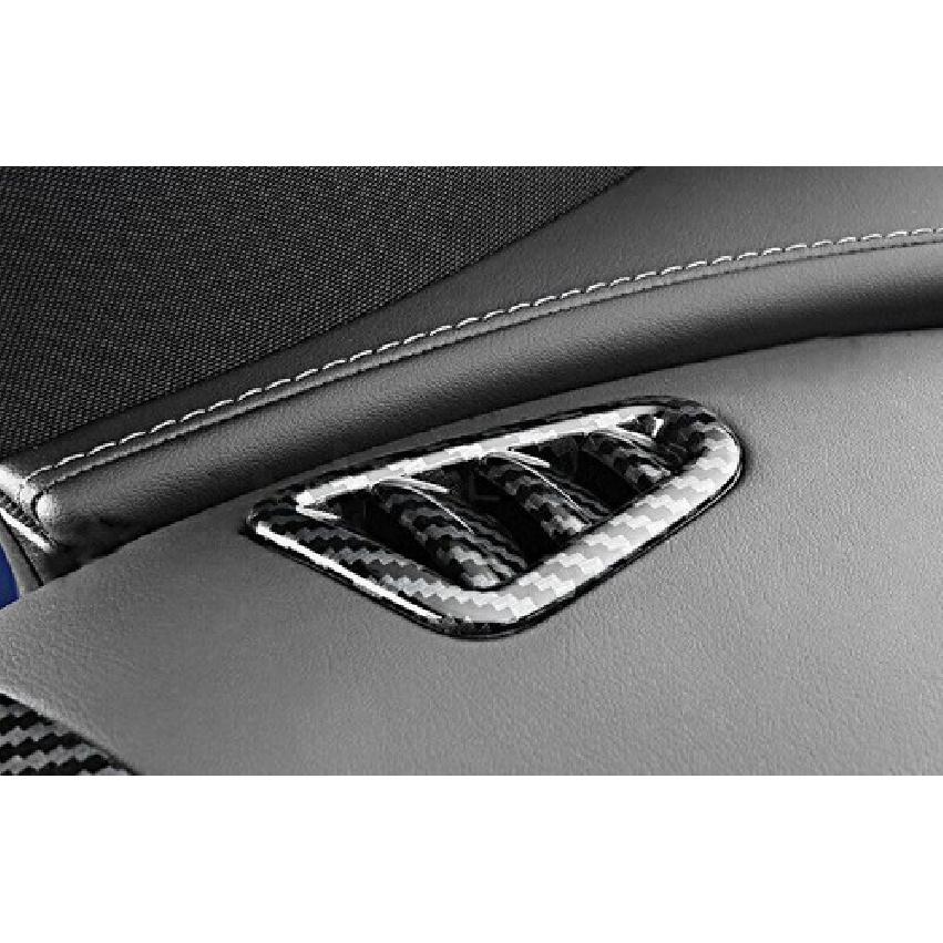 Dashboard Side Outlet Vent Carbon Fiber Cover Trim -23 Fit For Benz C-Class