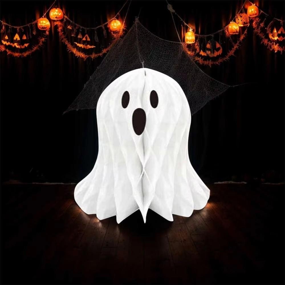 3D Honeycomb Ball Pendant Foldable Halloween Hanging Ornament Home Room Decor