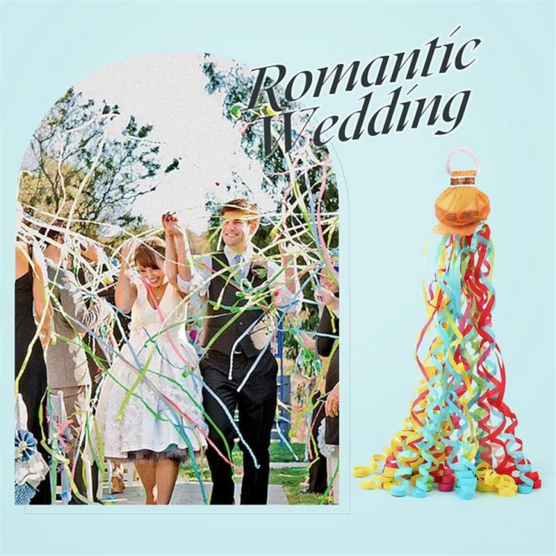 10Pack Colorful Streamer Poppers,Hand Throw Confetti Streamers