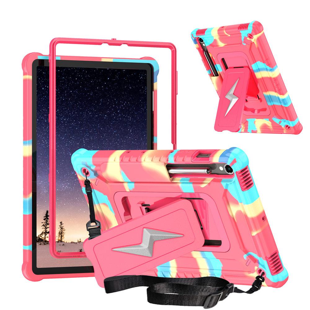 Чехол для Samsung Galaxy Tab S10FE 10.9'' S9FE S7 S8 S9 11 дюймов Бронированный Чехол-подставка для планшета 3 в 1 Прочная защита Funda