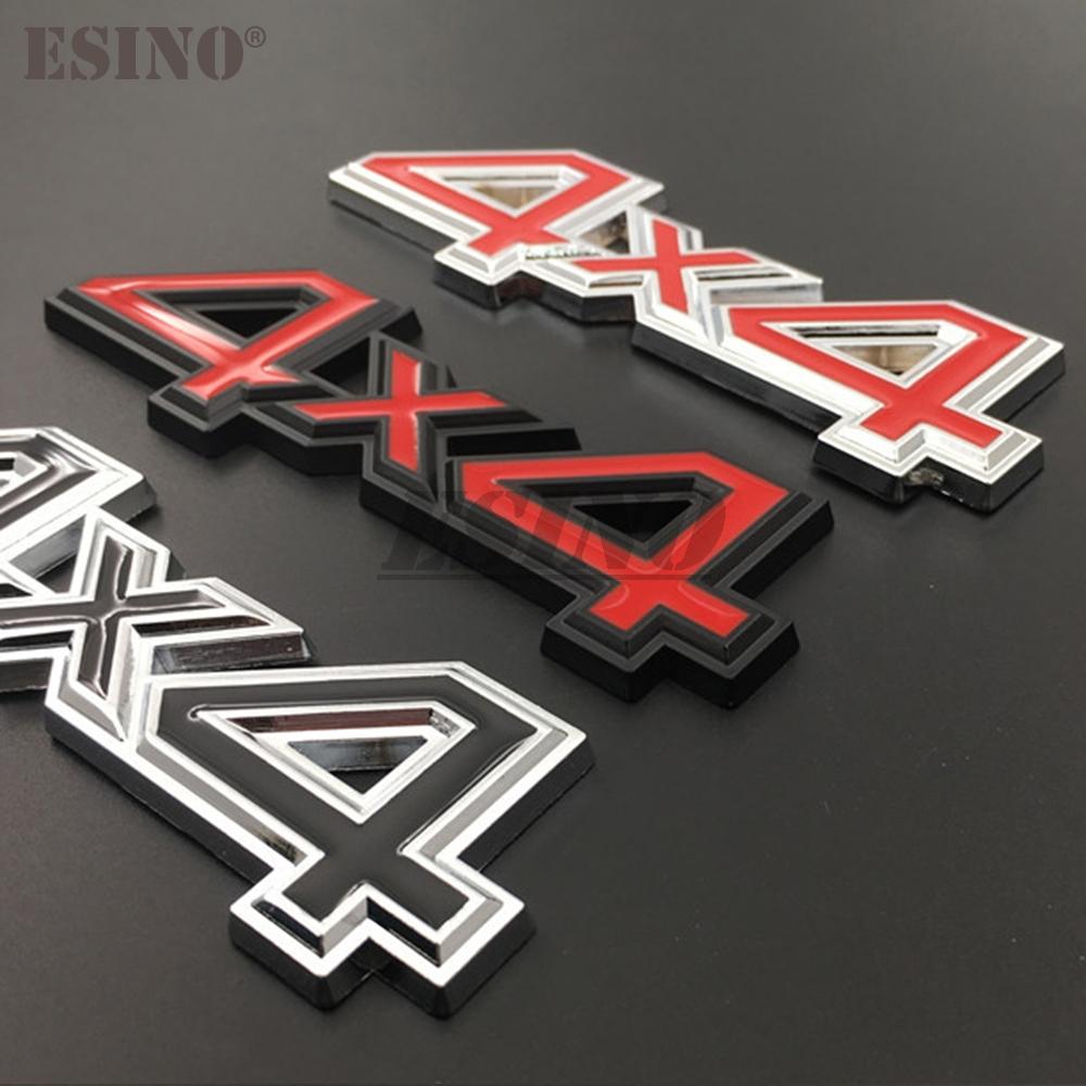 Car Styling 3D 4WD 4 Wheel Drive Offroad 4 x 4 Car Metal Alloy Trunk Adhensive Badge Body Tailgate Displaceme Emblem For Jeep ALT1