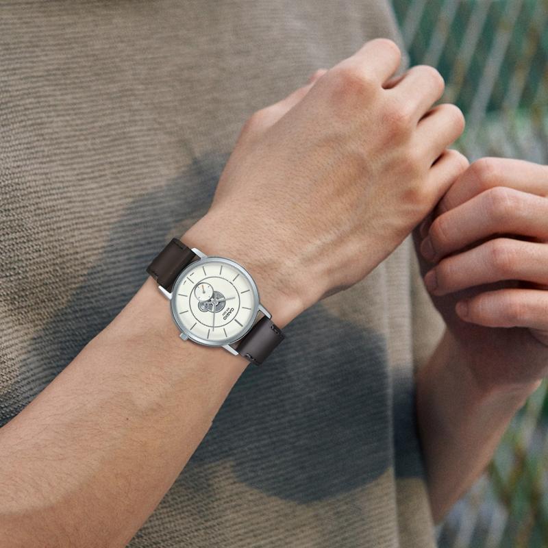 Casio Серия STANDARD Электронный механизм Кожаный ремешок Японские и корейские часы Мужские часы Белый циферблат MTP-B130L-7AV