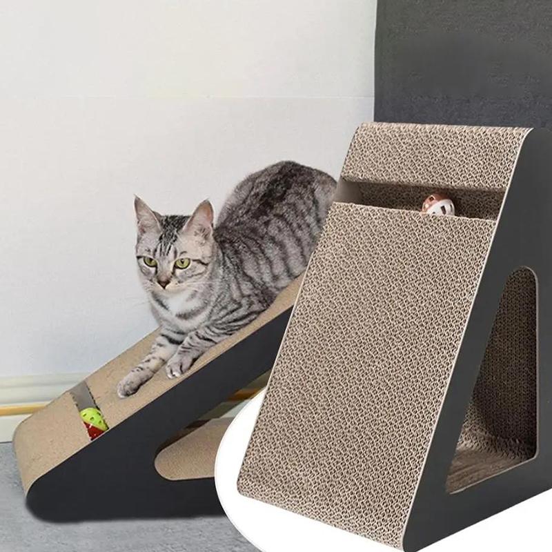 Cat Scratching Cardboard Pet Cat Scratcher Board Wear-Resistant Cat Scratch Pad Claw Grinding Posts Interactive Vertical Cat
