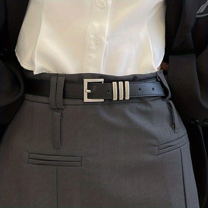 Стильный минималистичный ремень для корейских женщин с металлическим кругом, идеально подходящий для юбок и джинсов