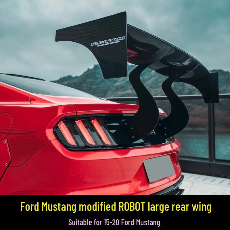 Carbon Fiber Rear Wing Spoiler for 2015-2023 Ford Mustang - High-Rise Design