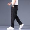 Мужские брюки из хлопка, повседневные эластичные мужские брюки, мужские длинные прямые, высокое качество, 4 цвета, брючный костюм больших размеров 42, 44, 46 CY6233